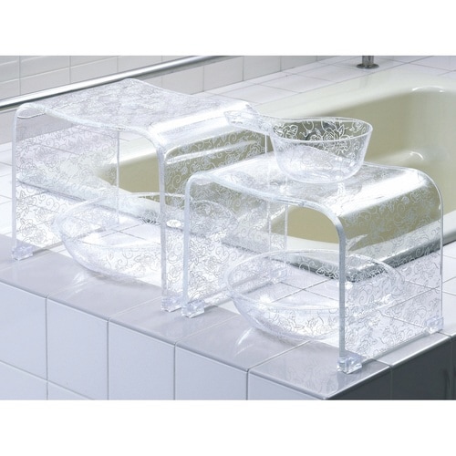 風呂椅子 クリアローズ 25cm ホワイト