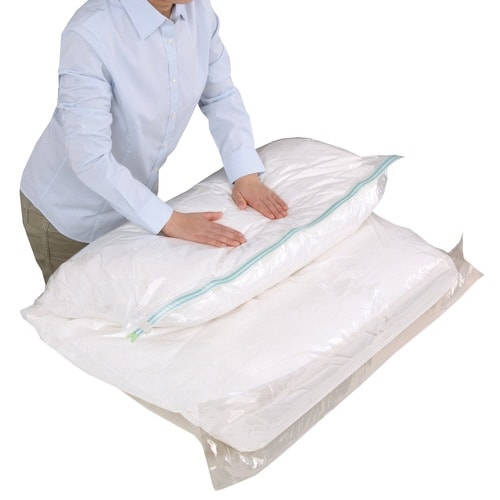 衣類圧縮袋 掃除機不要 縦80×横60cm 収納袋