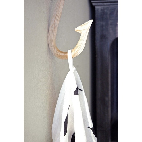 キッチンタオル 綿 麻 リネン リーフホワイト