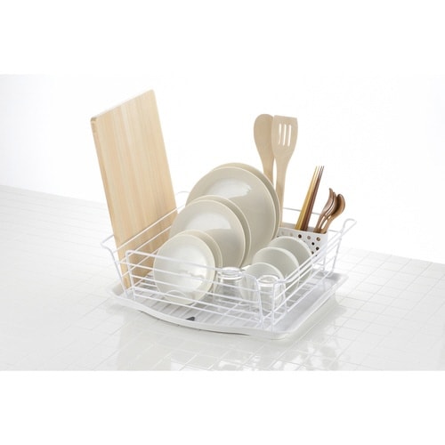 水切りラック 水切りかご リッチェル ホワイト