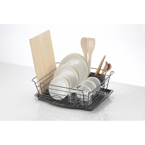 水切りラック 水切りかご リッチェル ダークグレー