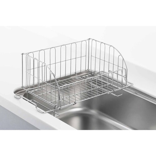 水切りラック スライド式折りたたみ水切りかご