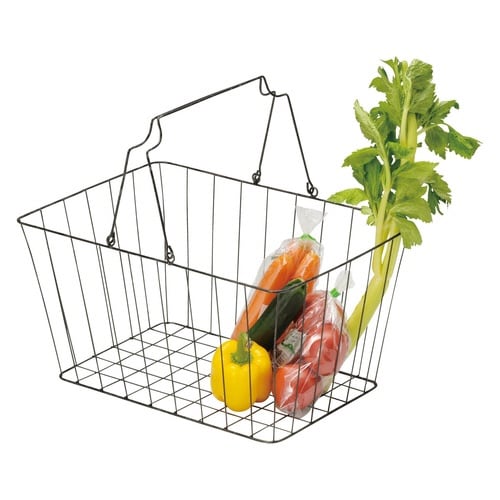 ワイヤーバスケット 持ち手付き 約