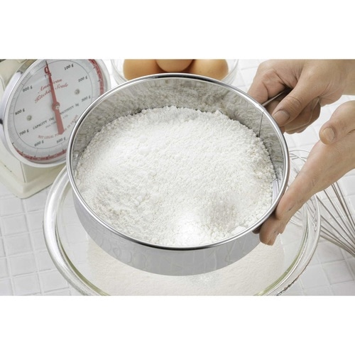 粉ふるい 取っ手付き ママクック ふるい&うらごし