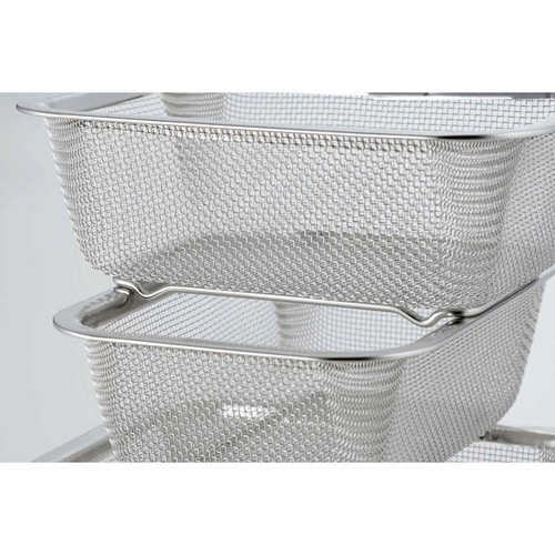 角ザル スタッキングミニ角ざる 3個組