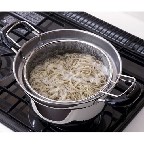 両手鍋3点セット 22cm IH対応 蓋付き