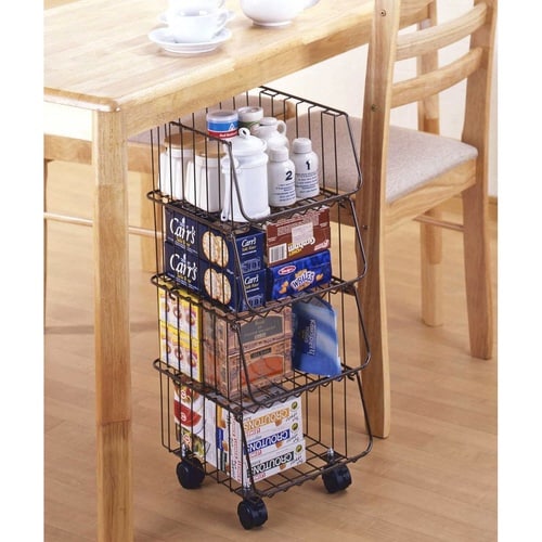 キッチンワゴン ブラウン