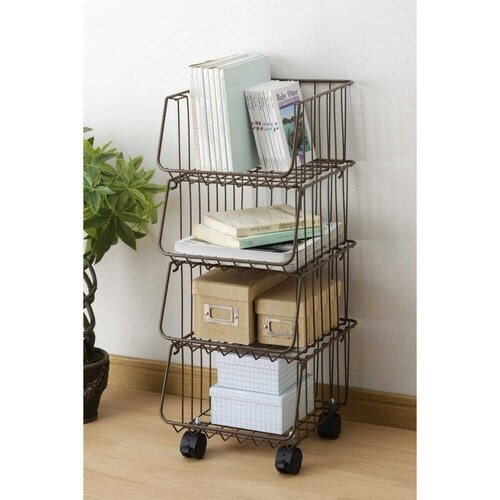 キッチンワゴン ブラウン