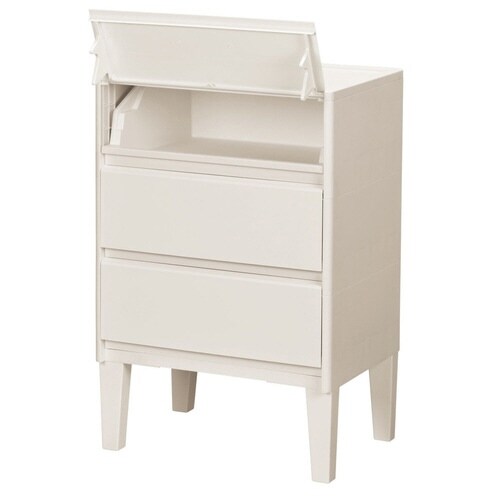 チェスト 3段 前開き 引き出し 白 タンス