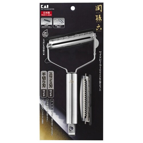 ピーラー ワイド 関孫六 千切り替え刃付き