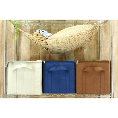 吊り下げ収納 ルームモック ハンモック ベージュ