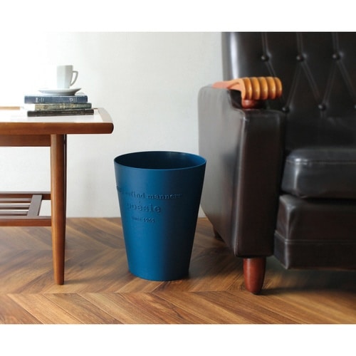 ゴミ箱 ポエジー 5L フタなし 丸型 ネイビー