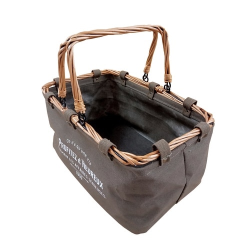 バスケット ウールー S かご カーキ