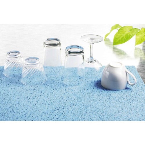 水切りマット セルローズ吸水クロス ブルー