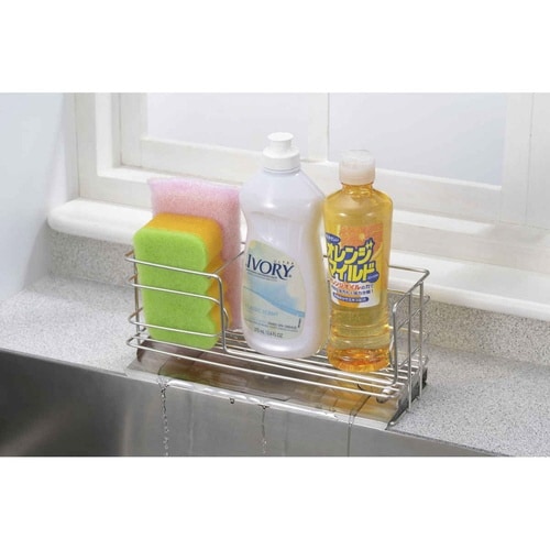 スポンジラック 斜めトレー付き 洗剤スポンジラック