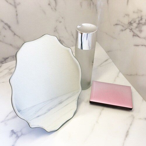 ミラー 2WAY スタンドミラー 壁掛け 楕円