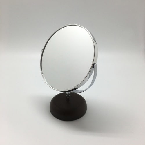 ミラー 高さ18.5cm 5インチ 卓上 ブラウン