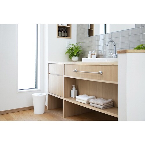 ゴミ箱 7.3L 丸型 ふた付き ホワイト