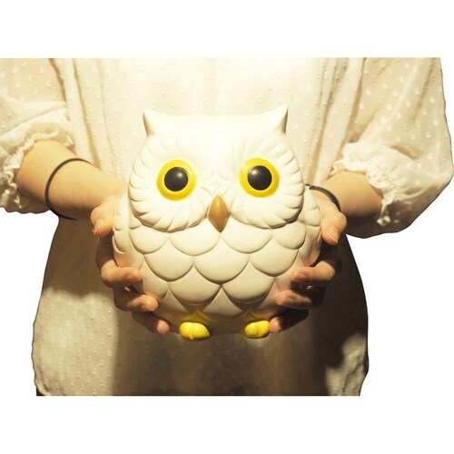 貯金箱 フクロウバンク 白 白