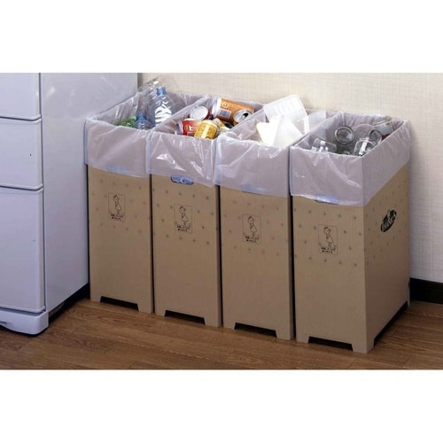 ゴミ箱 4枚入り 45L ダンボール 撥水加工