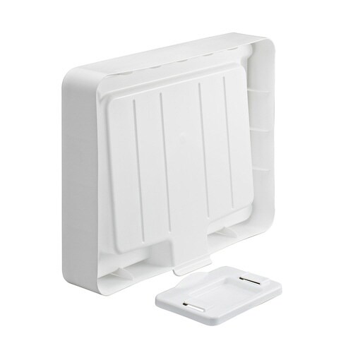 水切りかご 水が流れる スタンド付き ホワイト