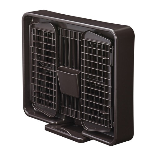 水切りかご 水が流れる スタンド付き ブラウン