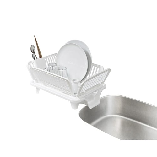 水切りかご 水が流れる たためる水切り ホワイト