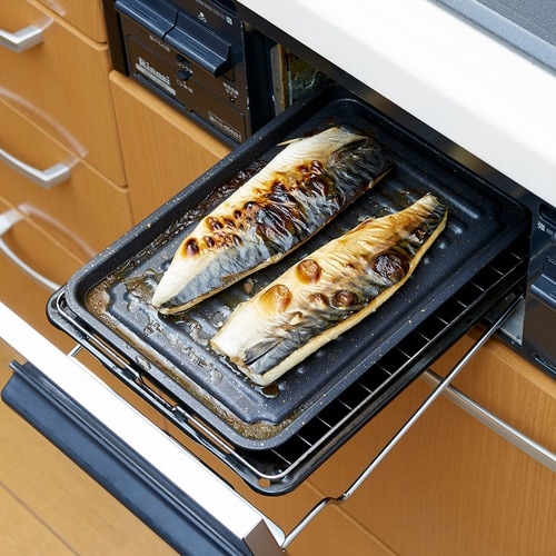 魚焼きトレー グリル専用 ワイド マーブル加工