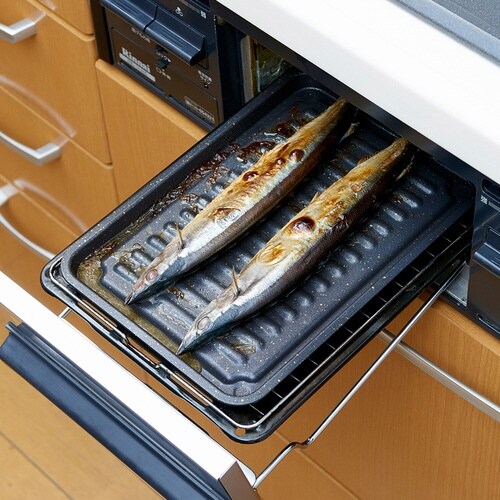 魚焼きトレー グリル専用 ワイド マーブル加工