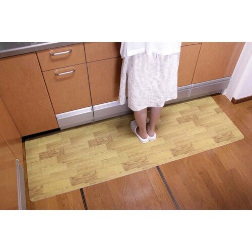 キッチンマット 180cm 拭ける 木目調