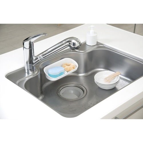 スポンジラック 吸盤 シンクシンク ホワイト