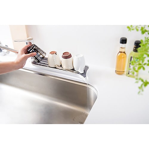 水切りトレー スリム キッチントレー ホワイト