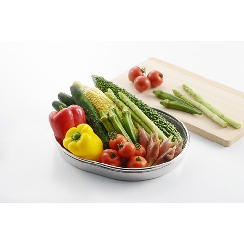 ザル&トレー2点セット 食道楽 小判型