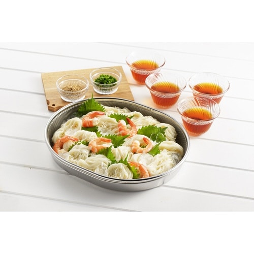 ザル&トレー2点セット 食道楽 小判型