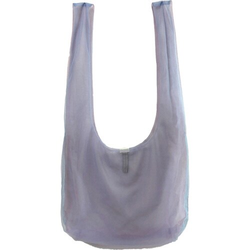 エコバッグ M 軽量 ラベンダー×ライトブルー