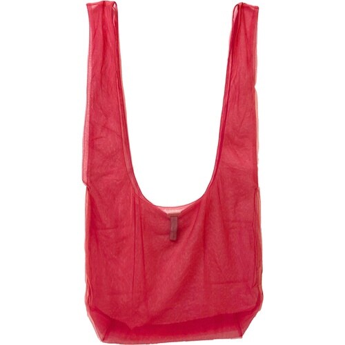 エコバッグ M 軽量 リバーシブル レッド×ピンク