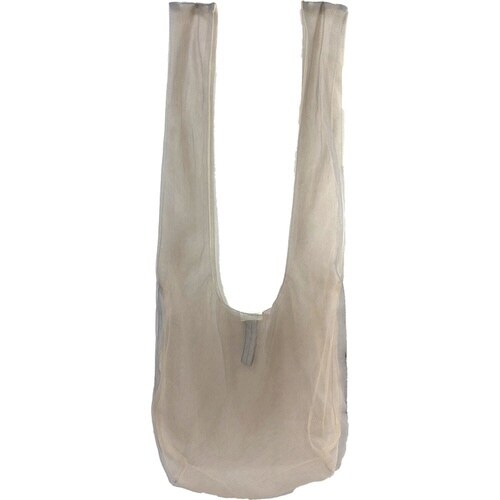 エコバッグ S 軽量 グレー×ベージュ