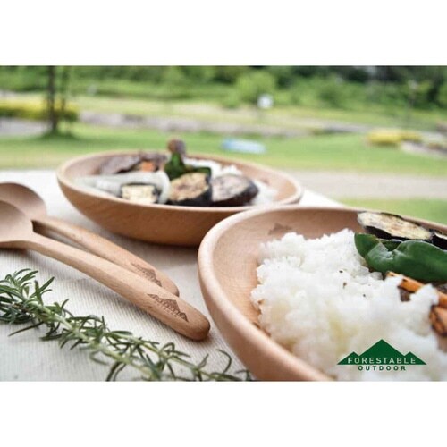 お皿 木製 アウトドア 直径18cm