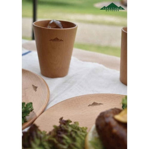 お皿 プレート 木製 アウトドア 直径24cm