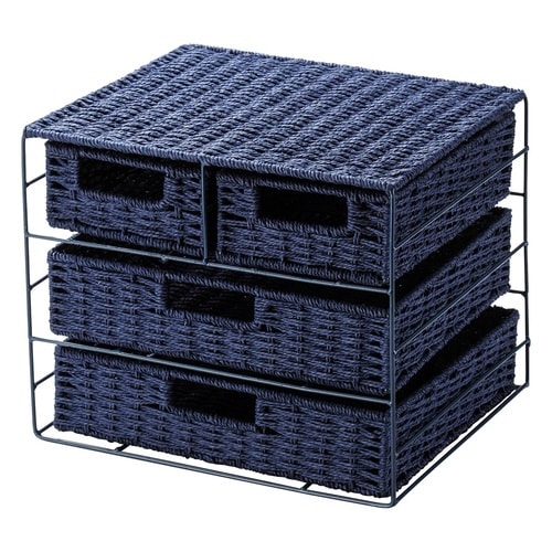 レターケース ペーパーバスケット ネイビー