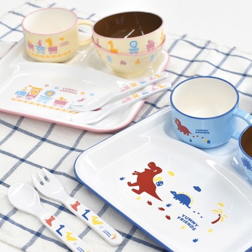 ランチプレート 23cm スクエア ピンク