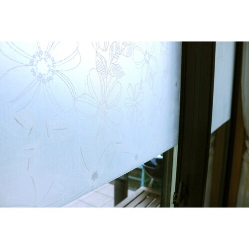 窓 シート 飛散防止 UVカット ホワイトフラワー