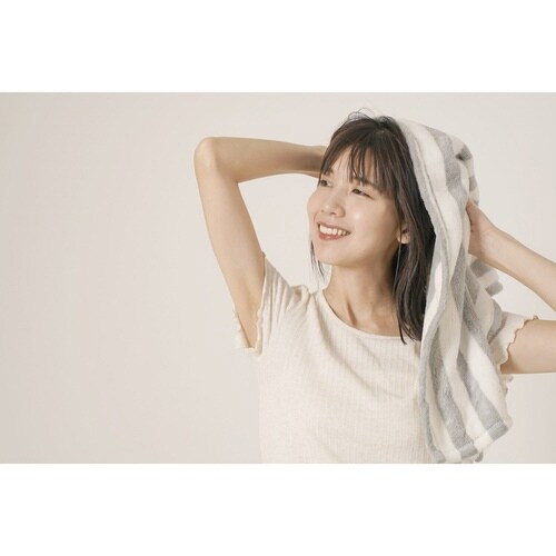 ヘアドライタオル ヘアバンド 2点セット グレー