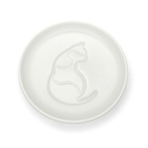 醤油皿 9cm ネコ 皿 食器 和食器 ふりむく