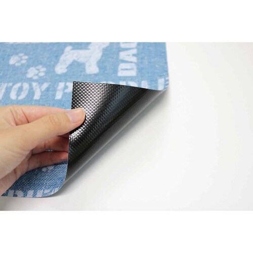 マット ペット用 45cmx60cm 英字 ブルー