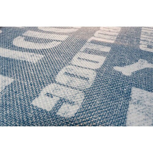 マット ペット用 45cmx60cm 英字 ブルー