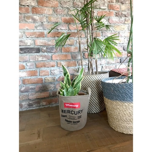 バスケット 直径24×高さ28cm サンドベージュ