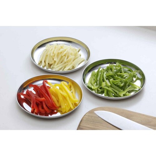 トレー 下ごしらえ丸型トレー 3枚組 ステンレス製