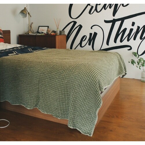 マルチカバー 100×140cm ワッフル カーキ