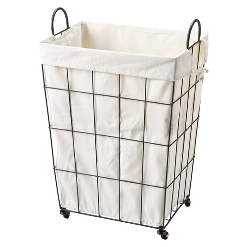 ランドリーバスケット 角型 ワイヤーバスケット